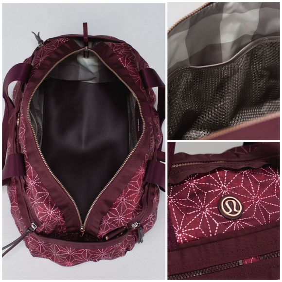 RARE Lululemon Gym To Win Duffle Bag Star Bordeaux - Picture 2 of 8